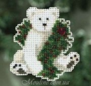 Набор для вышивания Милл Хилл Праздничный полярный медведь MH18-0306