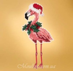 Набір для вишивання Holiday Flamingo / Святковий фламінго, Mill Hill MH181935