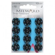 Пришивные кнопки Milward 2195116 13 мм, черные