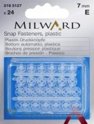 Пришивные кнопки Milward 2195127 7 мм, пластик прозрачный