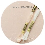 Канва Murano Lugana 32 розовый с белыми брызгами 4259