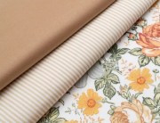 Набір тканин тканин для рукоділля 40х40см із 3 штук Осінні квіти