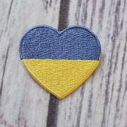 Нашивка пришивна аплікація Серце флаг України