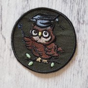 Нашивка пришивна аплікація Сова символ знань, для школи