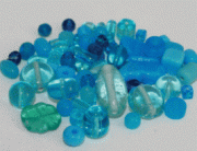 Стеклянные бусины Crystal Art голубые