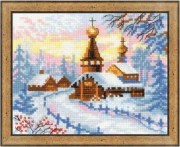 Набор для вышивания Риолис 1326 Деревенский пейзаж. Зима