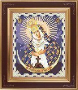 Схема для вышивания бисером Повна скриня Образ Богородица Остробрамская ткань с рисунком АР 2006