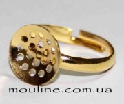 Основа бижутерная для кольца H162 золото