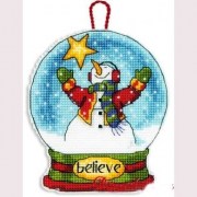 Рождественское украшение - Believe Snow Globe Ornament