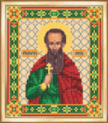 СБИ-030 Схема для вышивания бисером Именная икона святой мученик Леонид