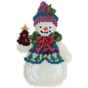 Набір для вишивання "Pinecone Snowman//Сніговик соснова шишка" Mill Hill JS205102