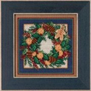 Набор Spiced Wreath Winter Buttons & Beads Counted Cross Stitch