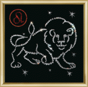 Набор картина стразами Чарівна Мить КС-015 Знак зодиака Лев