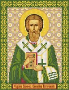 Вышивка бисером иконы Святой Мч. Епископ Валентин Интерамский 9157