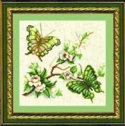 Набір для вишивання Чарівна Міть 191 Метелики зелені