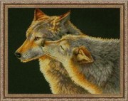 Набор для вышивания крестом DIMENSIONS 35283 Поцелуй волков