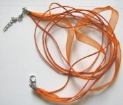 Основа для украшения 45 см лента+шнур оранжевый