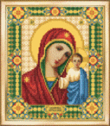 СБИ-001 Ікона Казанської Божої Матері. Чарівна Мить. Схема на тканині для вишивання бісером