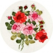 Набор для вышивки шелковыми лентами Панна Красота роз Ц-1181
