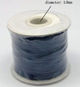 Шнур вощеный синий для плетение и сборки украшений