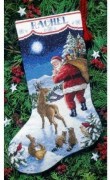 Набор для вышивания крестом Santa & Snowman Stocking DIMENSIONS 08683