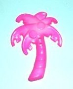 Пуговица декоративная пластик Пальма розовая