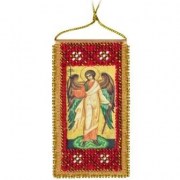 Набор для вышивки бисером на натуральном художественном холсте Молитва Ангелу-хранителю
