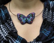 Набор для вышивки бисером украшения на натуральном художественном холсте Бабочка
