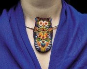 Набор для вышивки бисером украшения на натуральном художественном холсте Сова