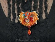 Набор для вышивки бисером украшения на натуральном художественном холсте Дракон