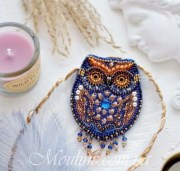 Набор для создания Брошь Филин на холсте Абрис Арт AD-045