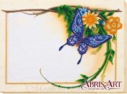 Набор вышивки бисером Абрис Арт Фоторамка Голубая бабочка AP-006