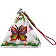 Набор для вышивания Biscornu B142 Брелок пирамидка Бабочки