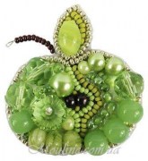 Набор для изготовления броши Crystal Art БП-256 Зеленое яблоко
