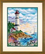Набор для рисования красками по номерам Маяк на рассвете / Lighthouse at Sunrise 91164 DIMENSIONS 