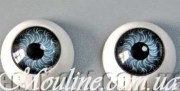 Глазки куклы круглые серо-синие 12 мм