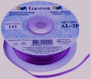 Лента атласная 3 мм двухсторонняя Гамма фиолетовая