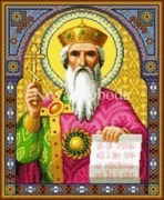Канва с рисунком (крестом) Икона А3 Святой Владимир 046
