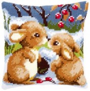 Вервако вышивка Подушка Снежные кролики PN-00218327