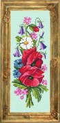 Букет польових квітів Канва з нанесеним малюнком Чарівниця S-13