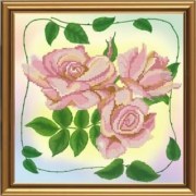 Рисунки на ткани для вышивания бисером Новая Слобода 3082 Розовая нежность