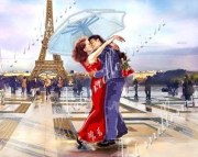 Французский поцелуй 443 Арт милениум ткань с рисунком для бисера