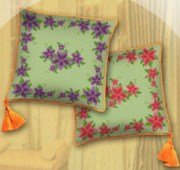 Схема для вышивания подушек c цветочным орнаментом Настуня SP-14
