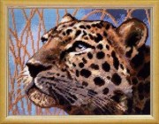 Вышивка TL-48 Леопард пряжей Картина