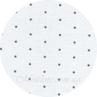 Ткань для вышивания Zweigart Edinburgh 36 цвет 1329 Mini Dots белый с базальтовыми брызгами