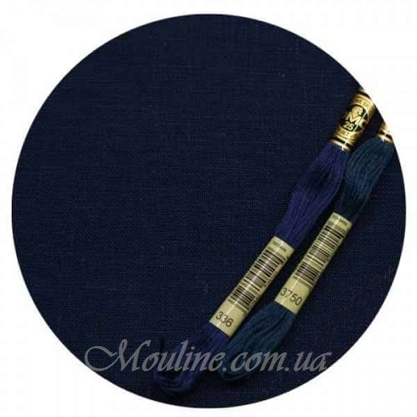 Лен для вышивания Zweigart Belfast Linen 32 ct. темно-синий 589