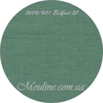 Лен для вышивания Zweigart Belfast Linen 32 ct. зеленый 601