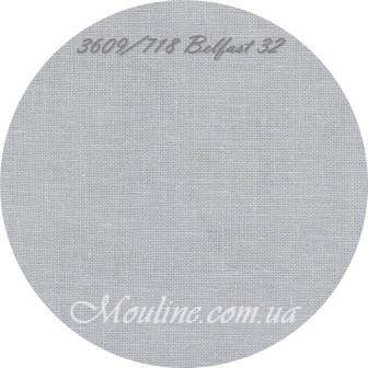 Лен для вышивания Belfast Linen 32 ct. серый 718