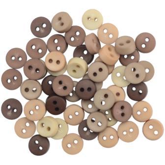 Декоративные пуговицы Tiny Round Buttons - Natural 1567