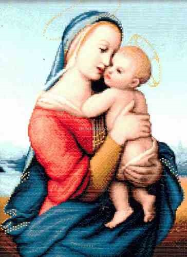 Набор для вышивания крестом Kustom Krafts 40037 Мадонна с младенцем